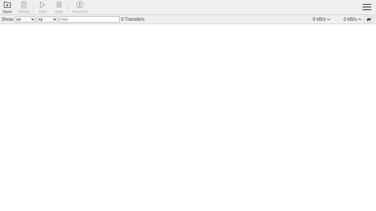 The Transmission web interface, reached through Pomerium after single sign-on